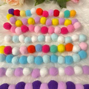Multicoloured Pompom Collar
